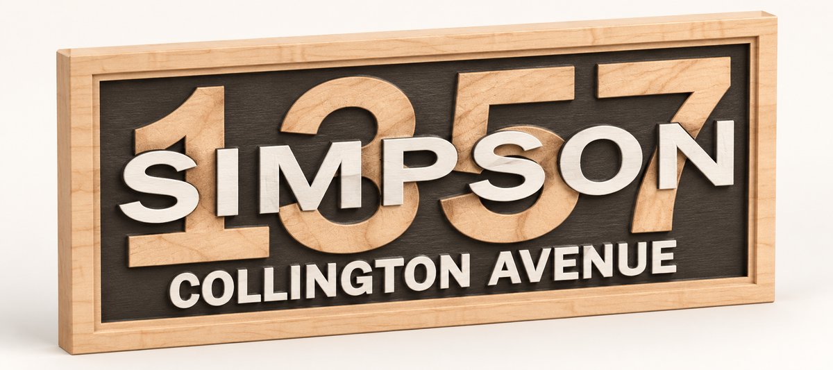 Custom Overlapping Cottage Name Sign