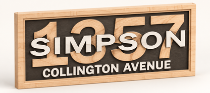 Custom Overlapping Cottage Name Sign