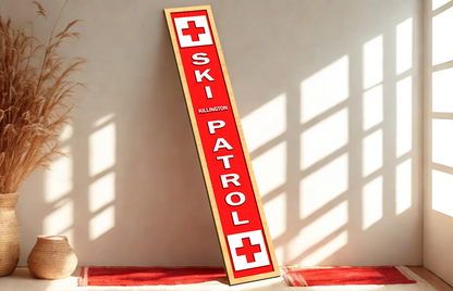 Personalised Framed Wood Carved Ski Trail Signs — various sizes