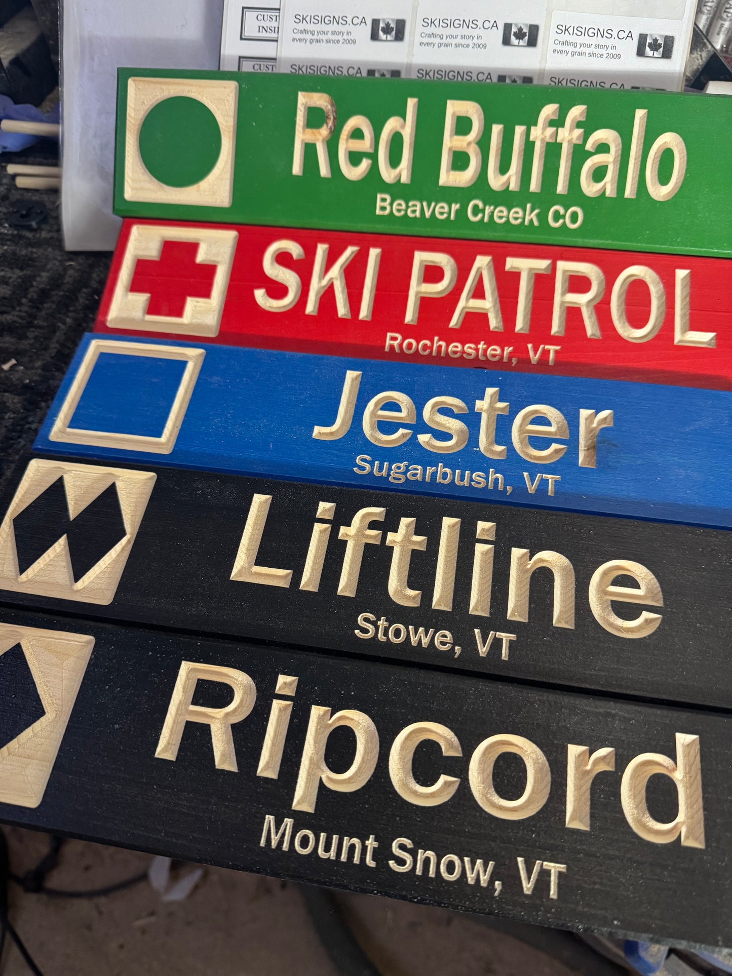 3x13 Mini Ski Trail Inspired Sign | Table Markers | Wedding Decor