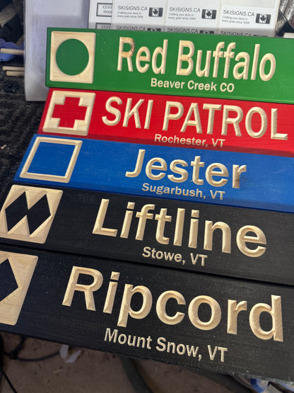 3x13 Mini Ski Trail Inspired Sign | Table Markers | Wedding Decor