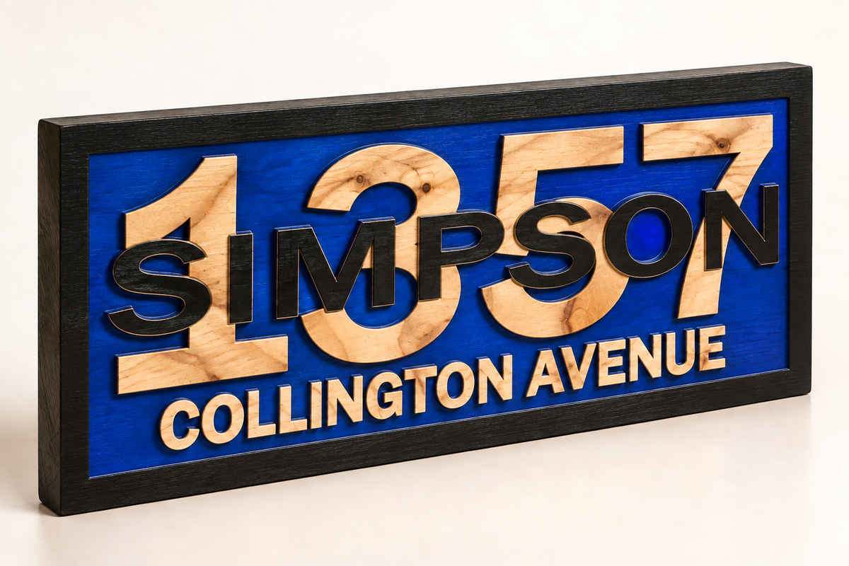 Custom Overlapping Cottage Name Sign