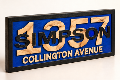 Custom Overlapping Cottage Name Sign