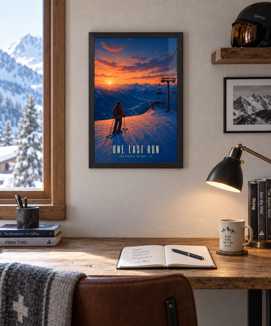 One Last Run — The Perfect Ski Day · III | Advent Limited Edition | Framed Art Print