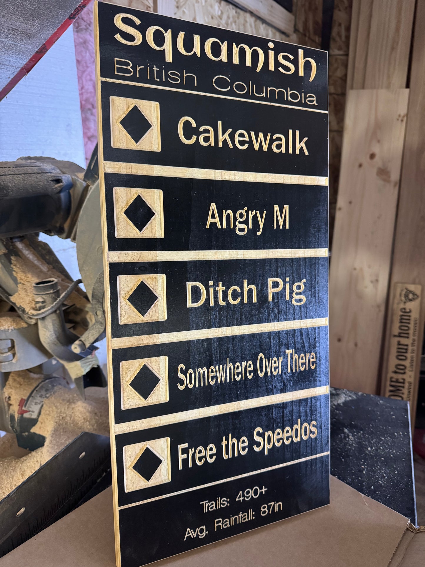 Best of Black multi-trail sign board