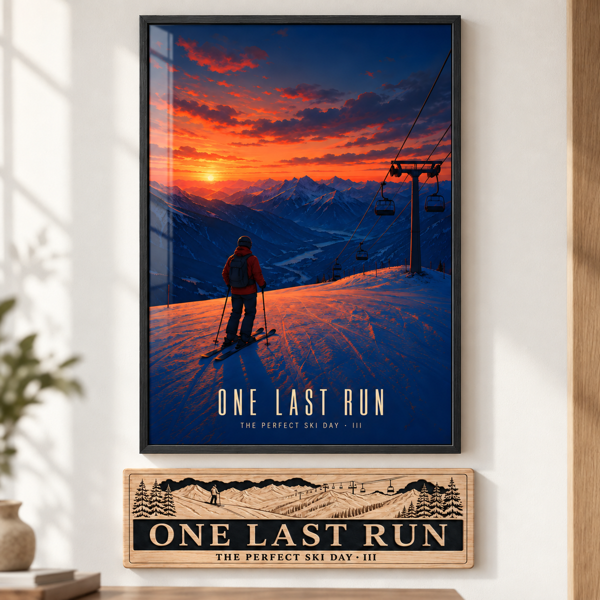 One Last Run — The Perfect Ski Day · III | Advent Limited Edition | Framed Art Print