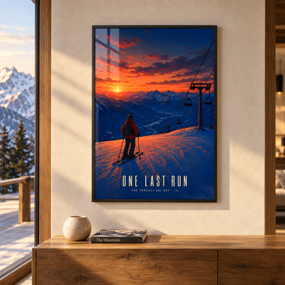 One Last Run — The Perfect Ski Day · III | Advent Limited Edition | Framed Art Print