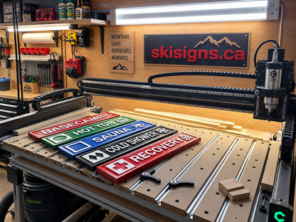 Personalised Raised-Border Ski Trail Sign