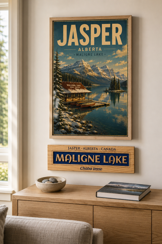 Jasper: Maligne Lake — Advent Canadian Hero Series | Framed Art Print