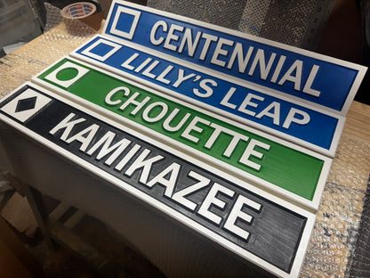 Framed Wood Ski Trail Sign: Your Mountain Memory, Captured