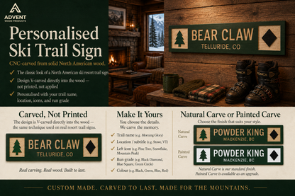 Personalised Ski Trail Sign