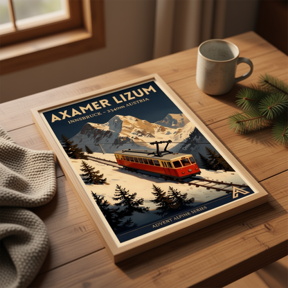Axamer Lizum — Advent Alpine Series | Framed Art Print