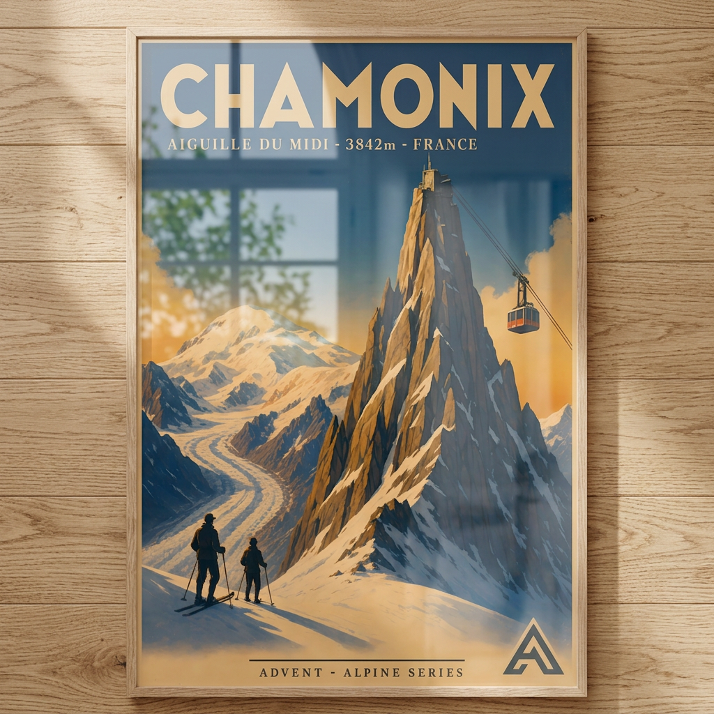 Chamonix — Advent Alpine Series | Framed Art Print