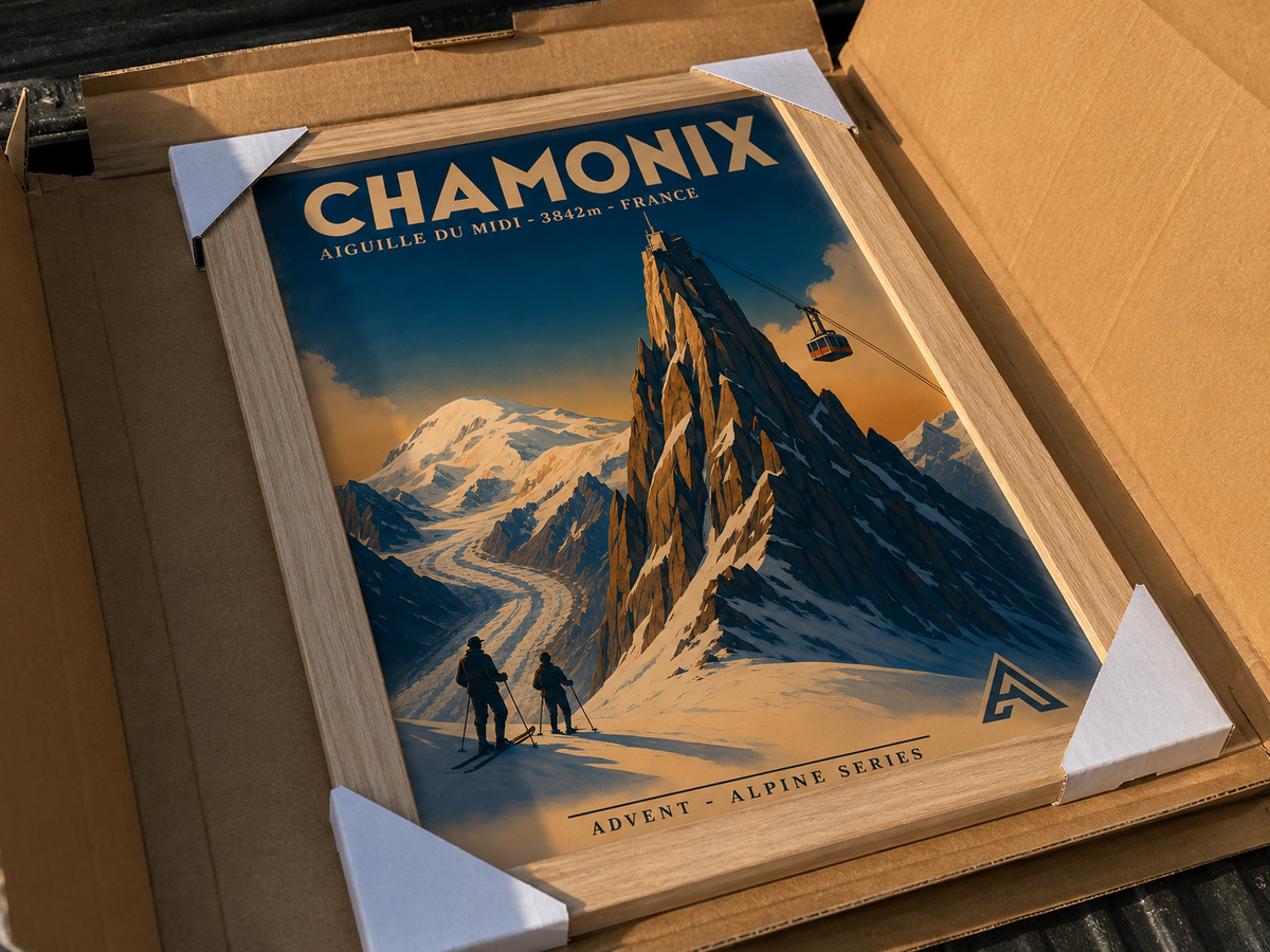 Chamonix — Advent Alpine Series | Framed Art Print