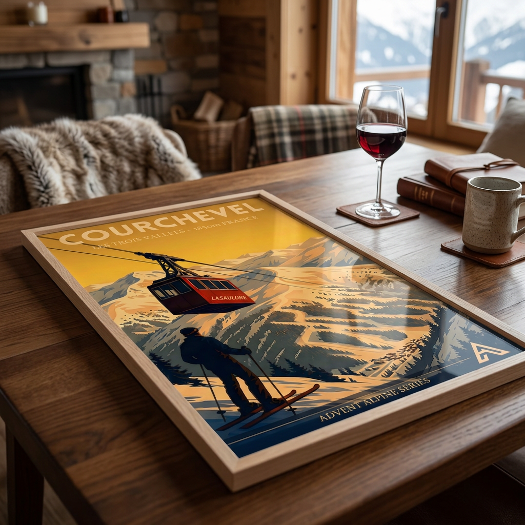 Courchevel — Advent Alpine Series | Framed Art Print