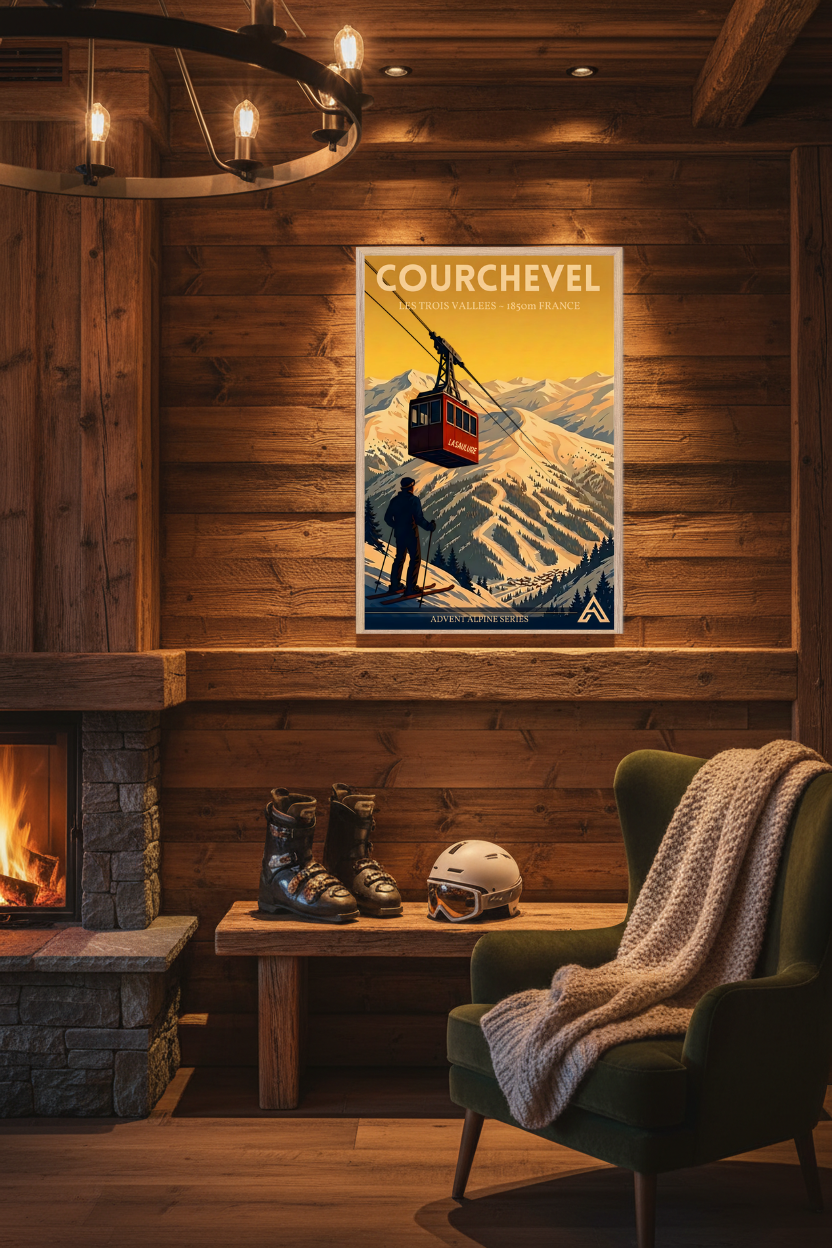 Courchevel — Advent Alpine Series | Framed Art Print