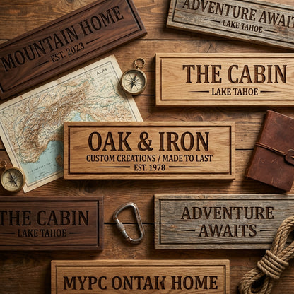 Custom Text Wooden Sign - Your Words, Your Design