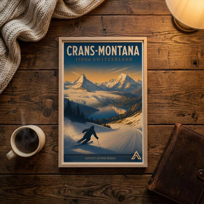 Crans-Montana — Advent Alpine Series | Framed Art Print