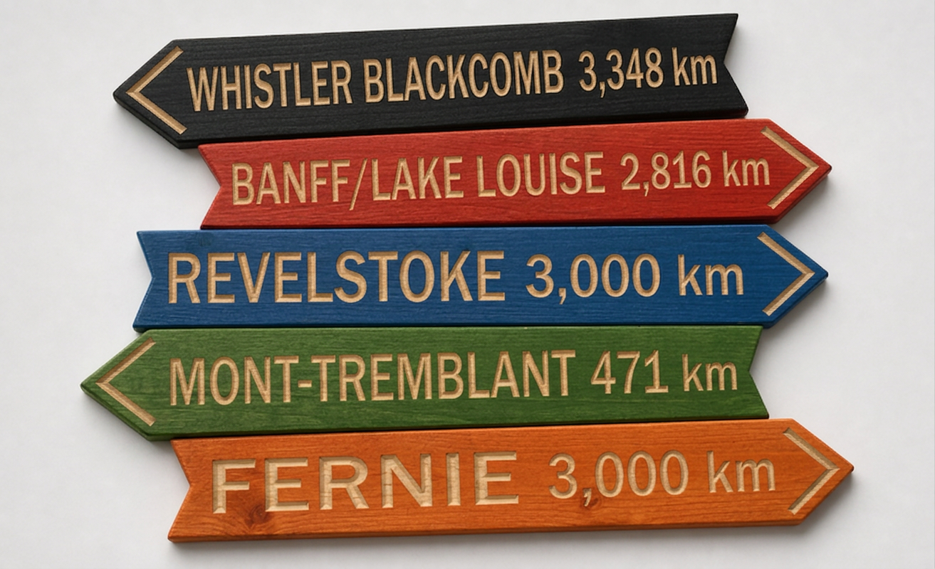 Directional Wood Mountain Location Signs