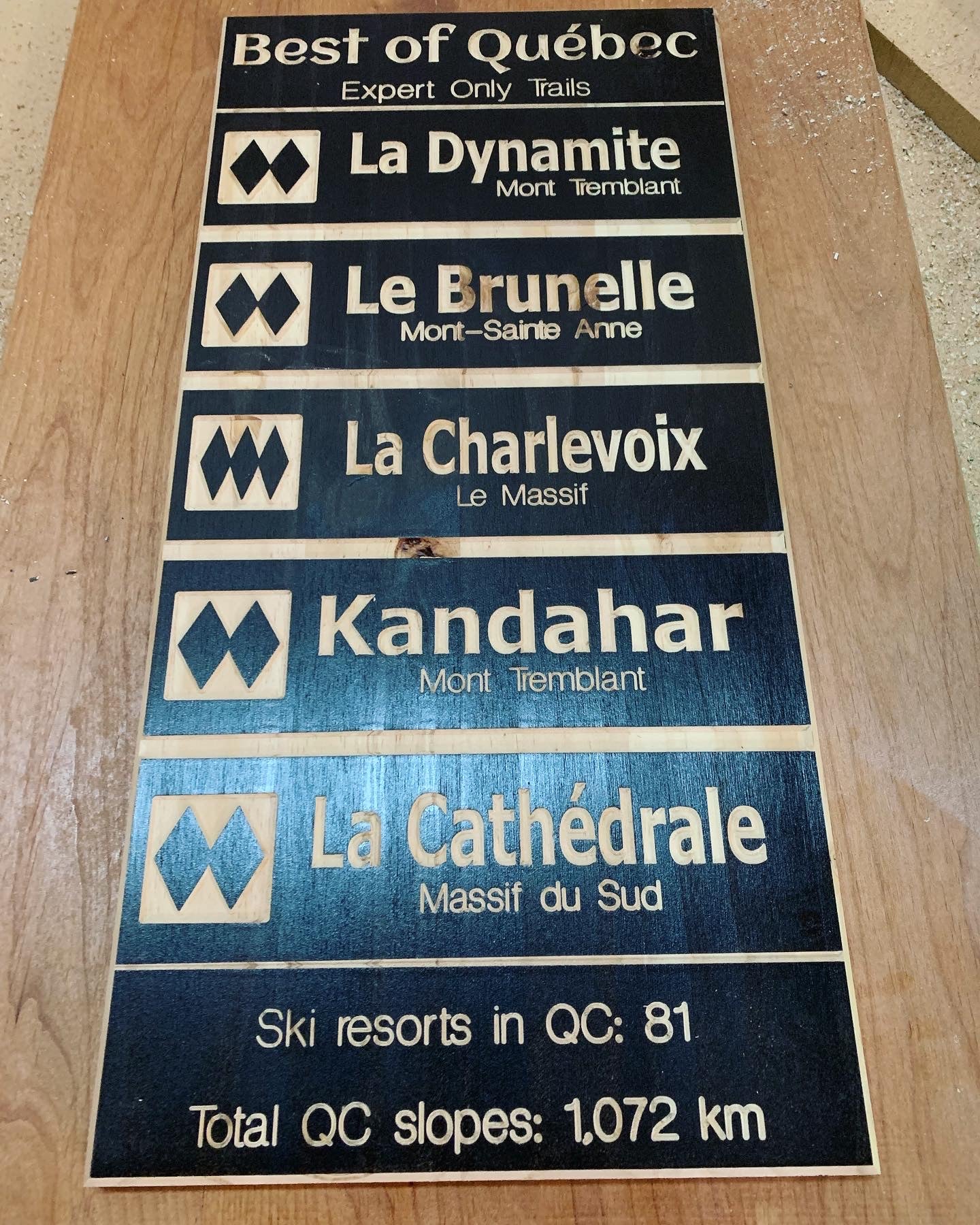 Best of Black multi-trail sign board