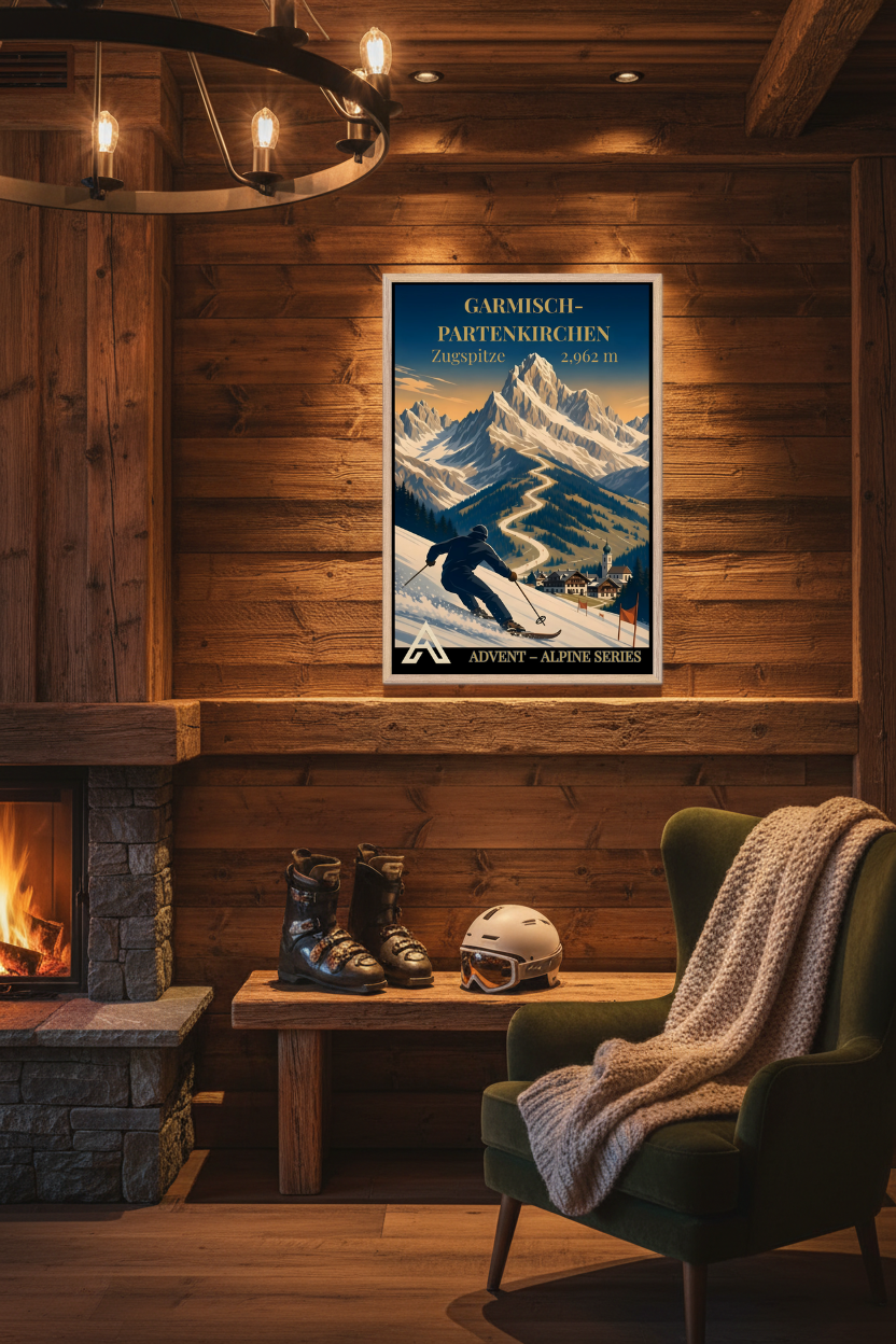 Garmisch — Advent Alpine Series | Framed Art Print