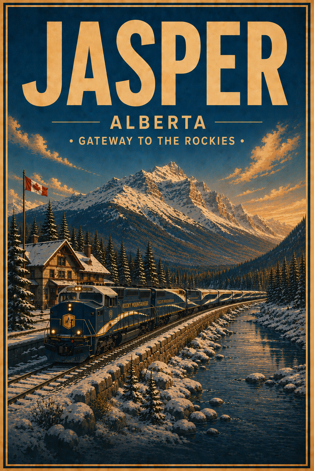 Jasper: Gateway to the Rockies — Advent Canadian Hero Series | Framed Art Print
