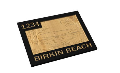 Lake Living Personalised Sign | CNC-Carved Canadian Timber