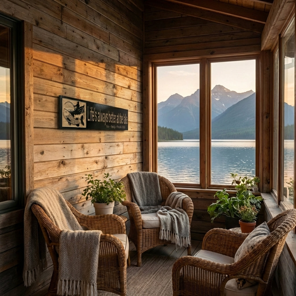 The Lake House Motto: Your Custom "Life is Better by the Lake" Sign