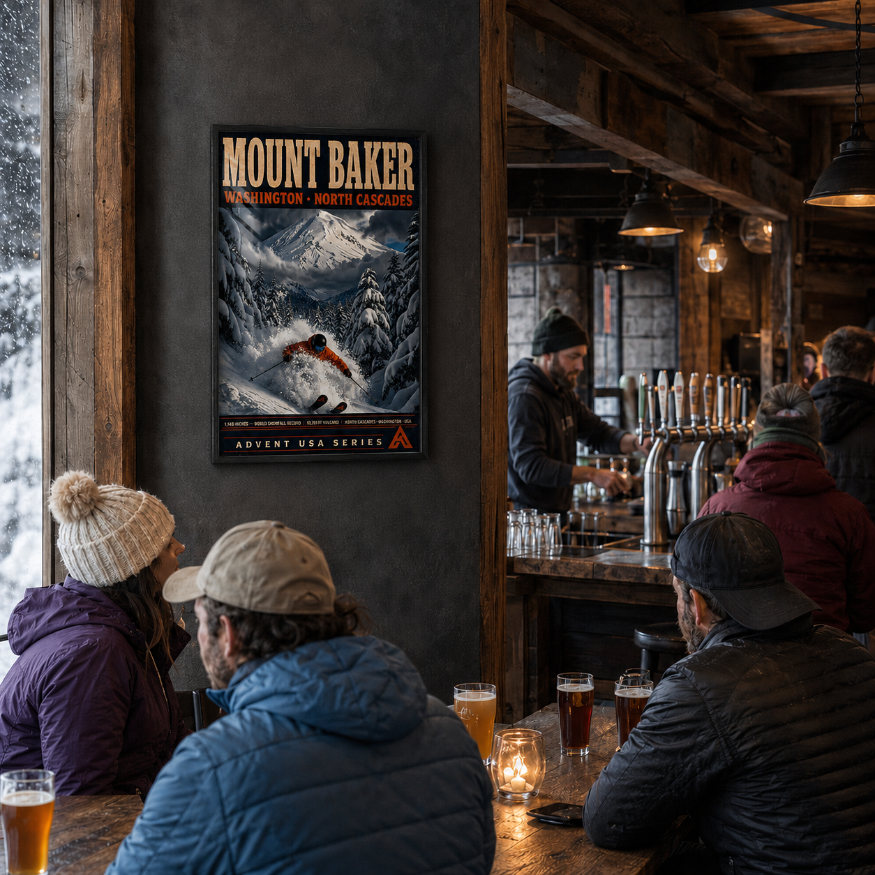 Mount Baker — The World Record | Advent USA Series | Framed Art Print