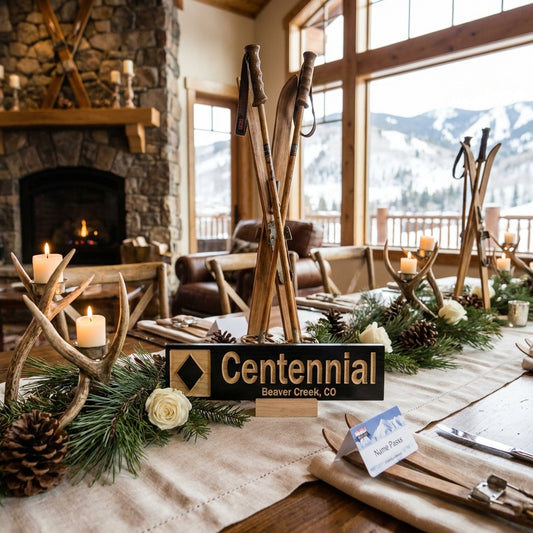3x13 Mini Ski Trail Inspired Sign | Table Markers | Wedding Decor