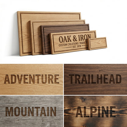 Custom Text Wooden Sign - Your Words, Your Design