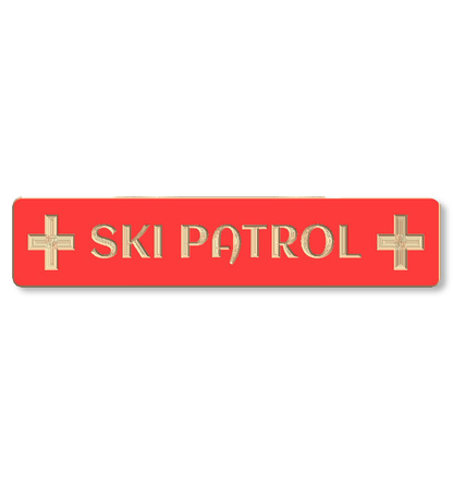 Ski Patrol 5 x 24 wood carved sign