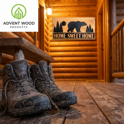 Home Sweet Home carved wood sign