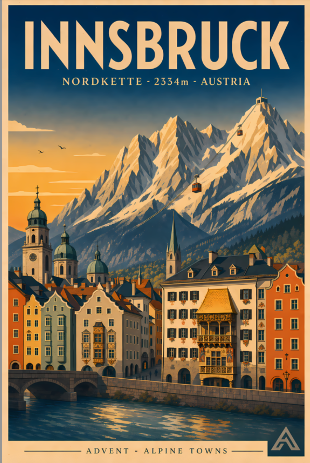 Innsbruck — Advent Alpine Towns | Framed Art Print