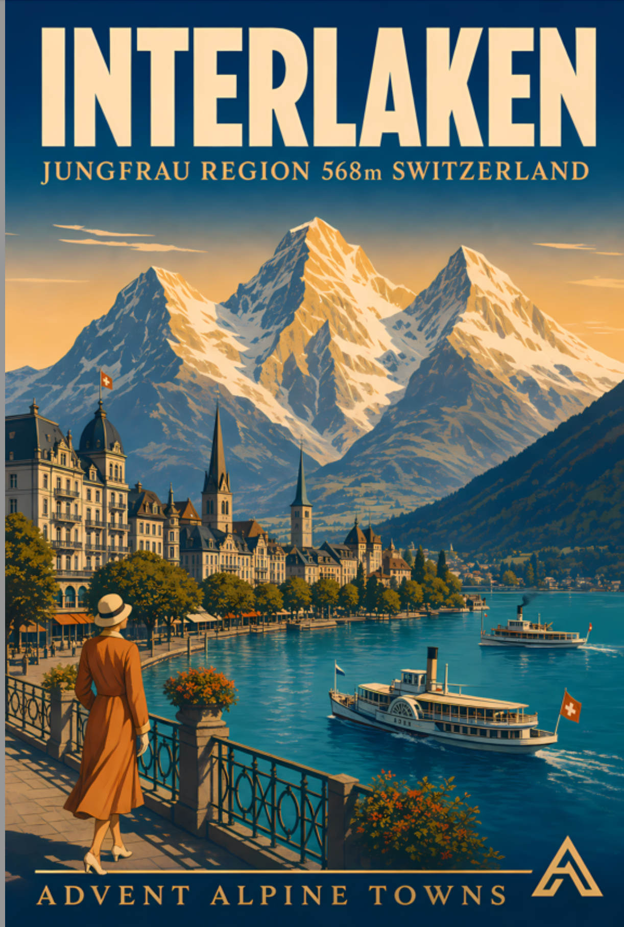 Interlaken — Advent Alpine Towns | Framed Art Print