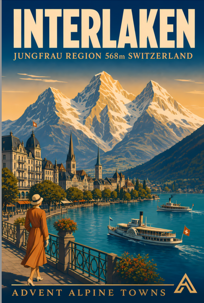 Interlaken — Advent Alpine Towns | Framed Art Print