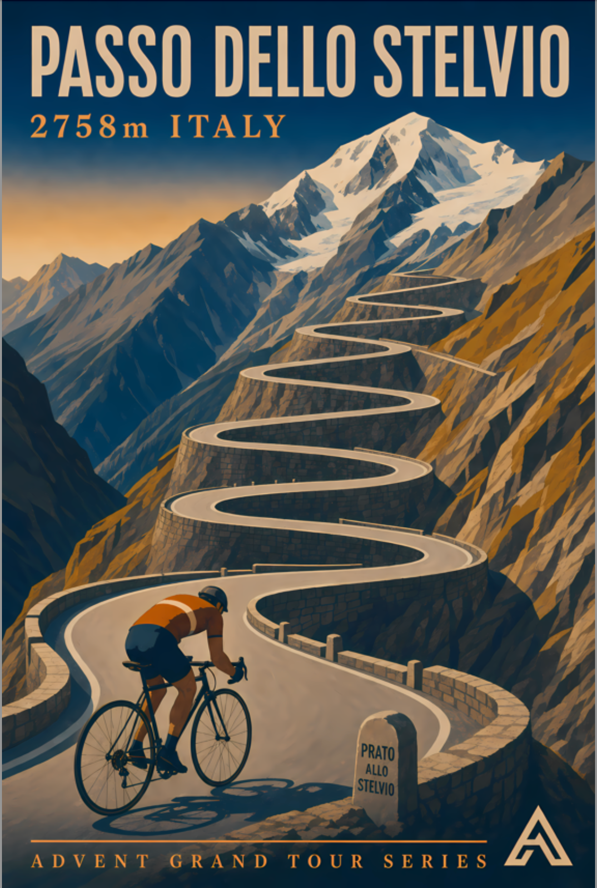Passo dello Stelvio — Advent Grand Tour Series | Framed Art Print