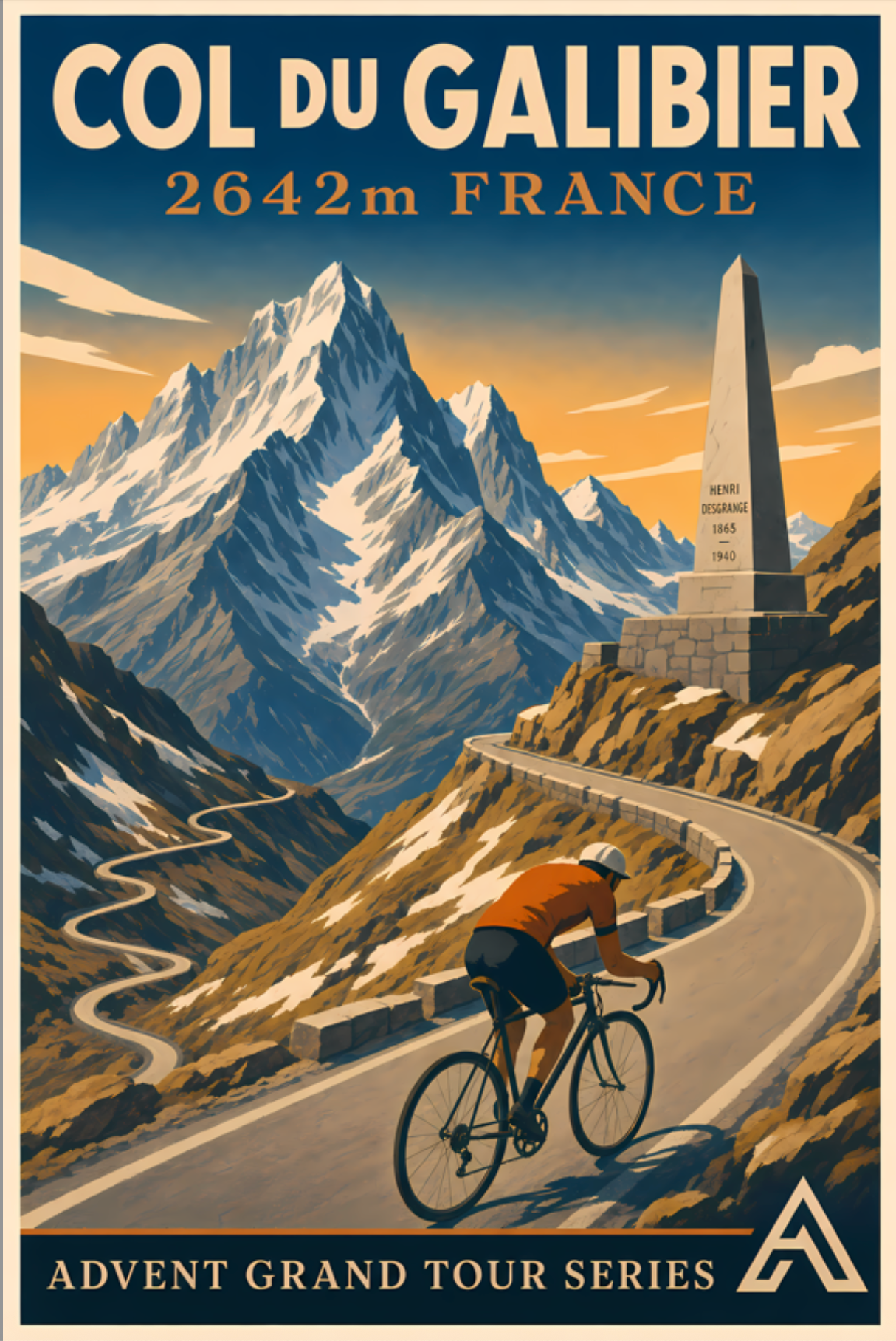 Col du Galibier — Advent Grand Tour Series | Framed Art Print