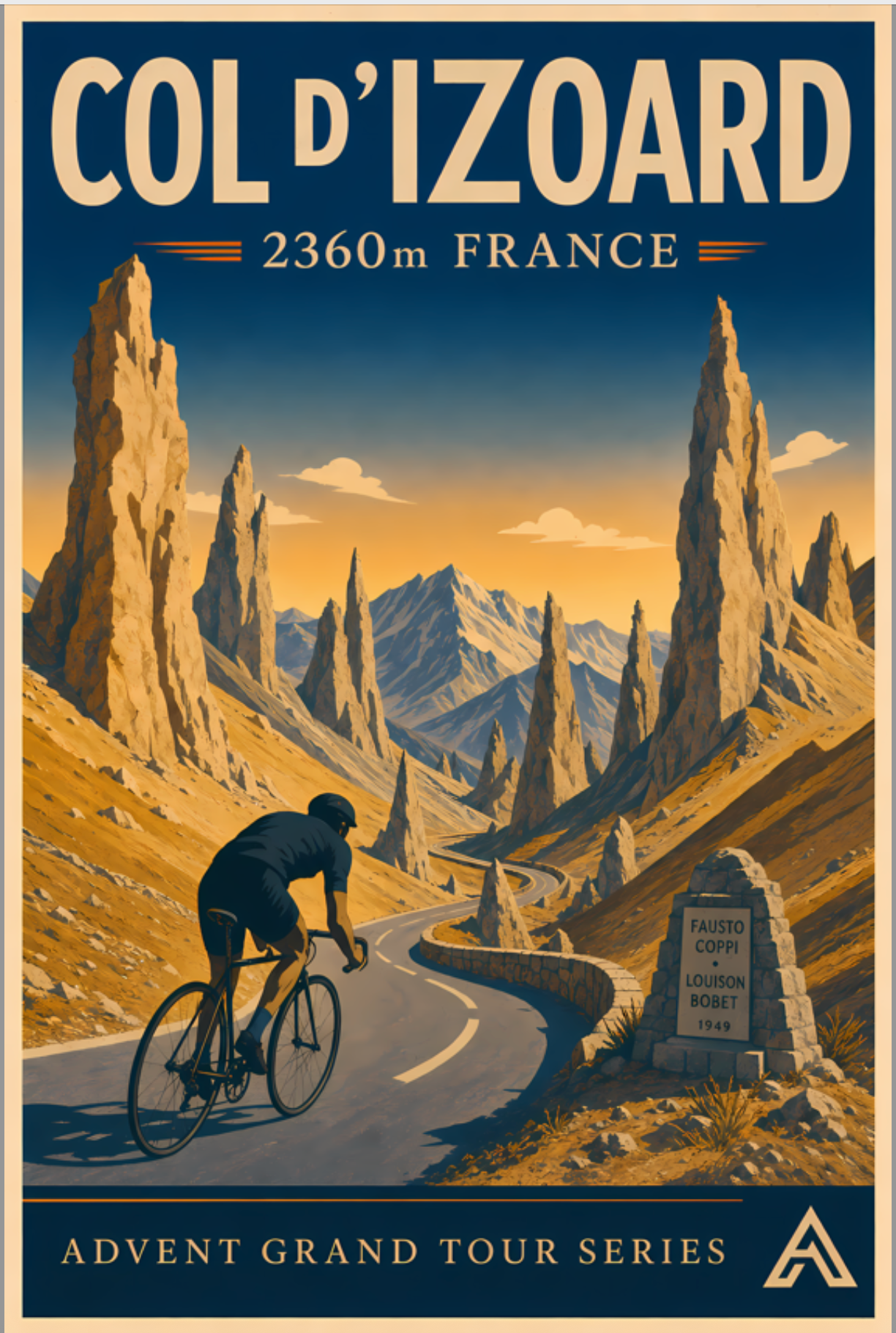 Col d’Izoard — Advent Grand Tour Series | Framed Art Print