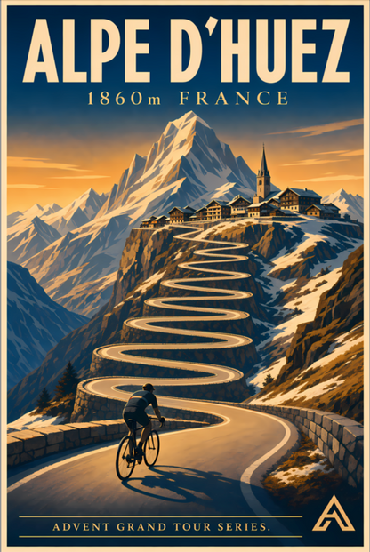 Alpe d’Huez — Advent Grand Tour Series | Framed Art Print