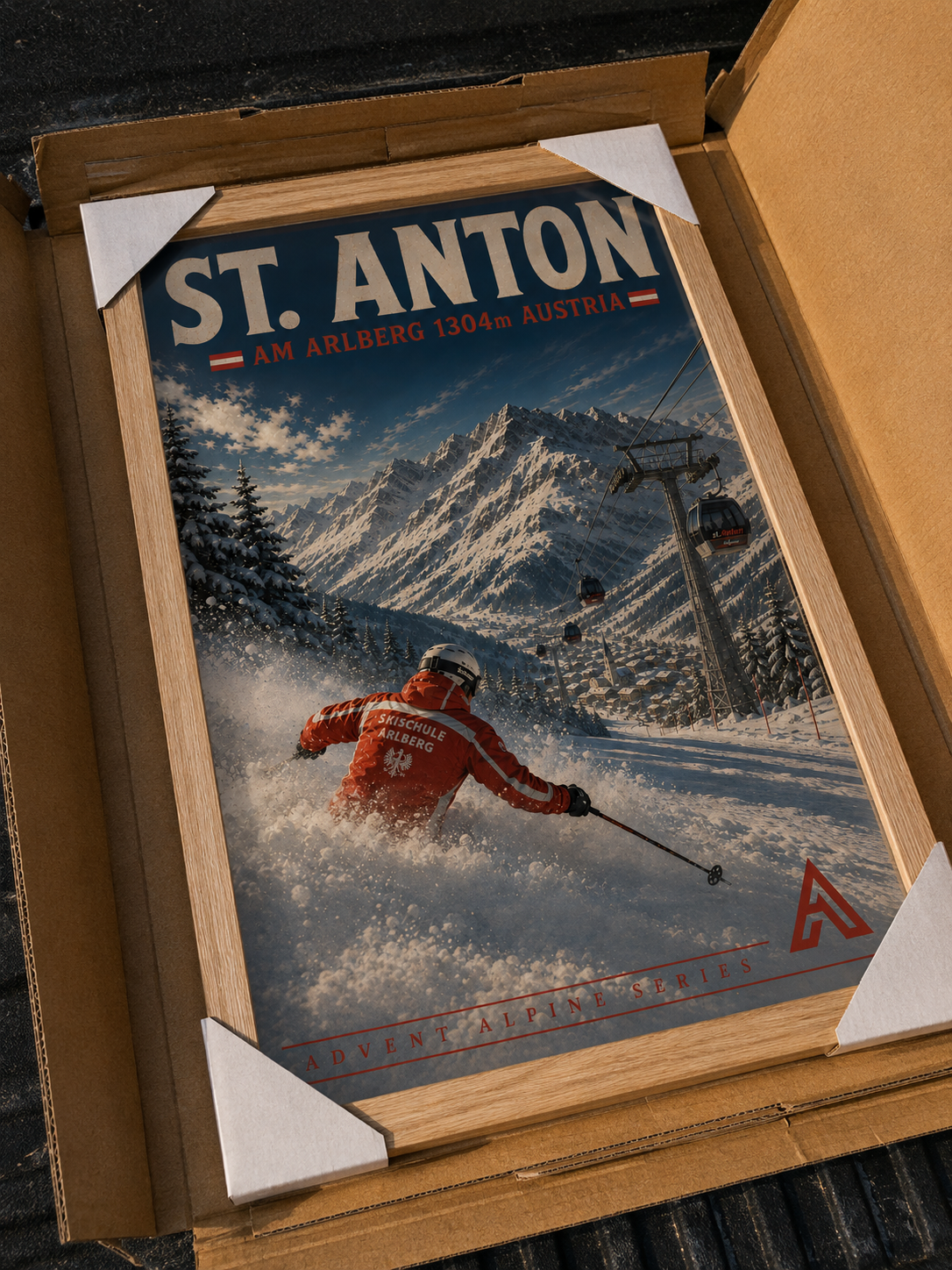 St. Anton am Arlberg — Advent Alpine Series | Framed Art Print