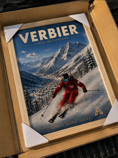 Verbier — Advent Alpine Series | Framed Art Print