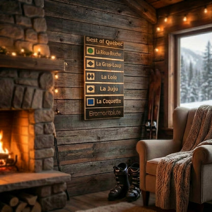 The Expert's Edge: Precision-Carved Black Diamond Ski Sign