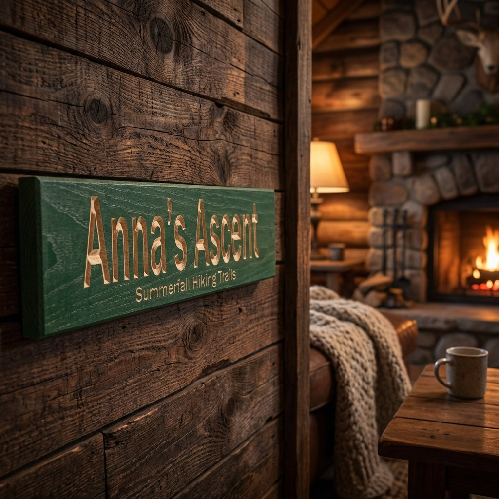 Your Personal Summit: Custom Mini Hiking Sign (3" x 13")
