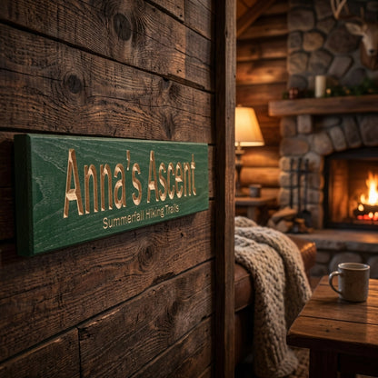 Your Personal Summit: Custom Mini Hiking Sign (3" x 13")