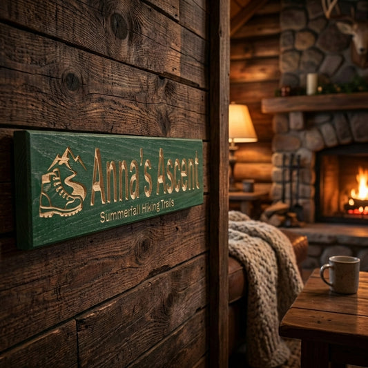 Your Personal Summit: Custom Mini Hiking Sign (3" x 13")