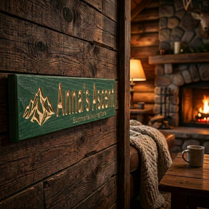 Your Personal Summit: Custom Mini Hiking Sign (3" x 13")