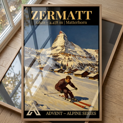 Zermatt — Advent Alpine Series | Framed Art Print