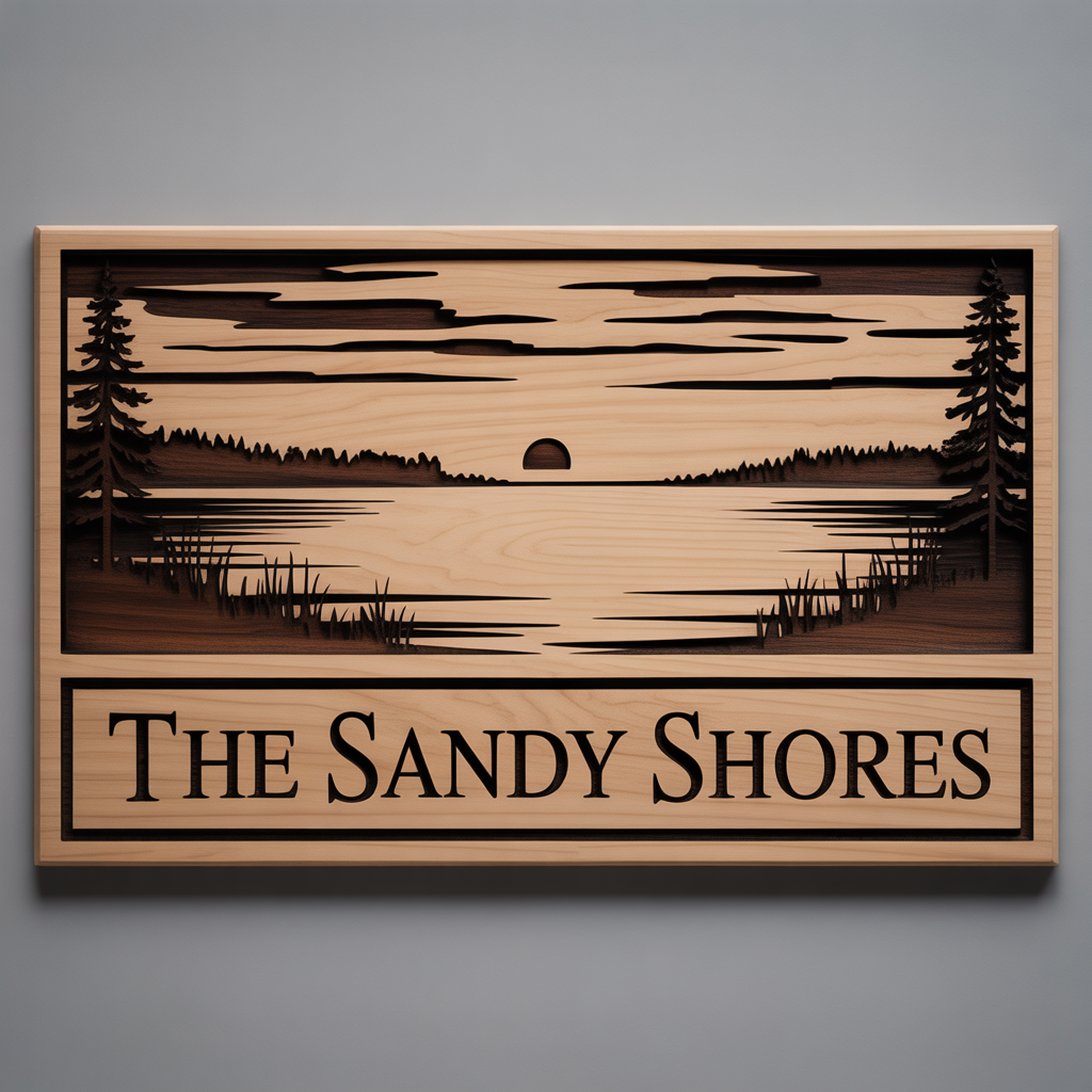 Lake Living Personalised Sign | CNC-Carved Canadian Timber