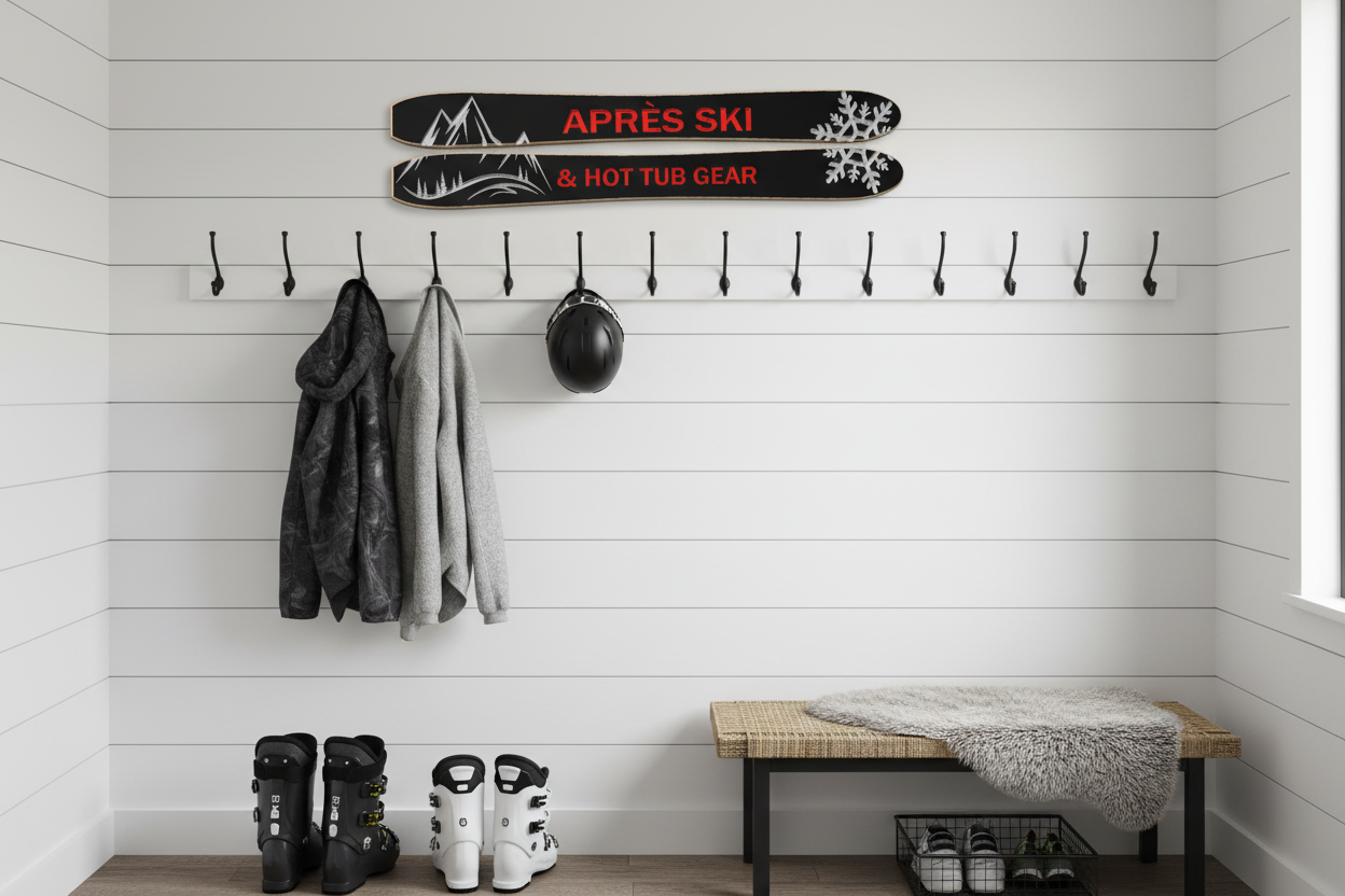 Black Shiplap Mudroom